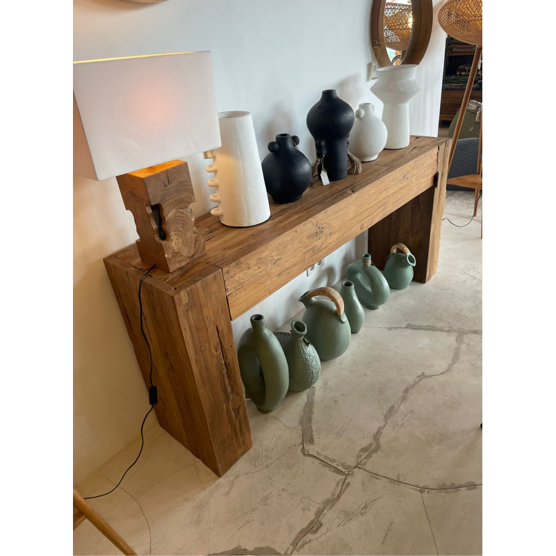 Console en teck recyclé, H 31 po x l 79 po x P 16 po