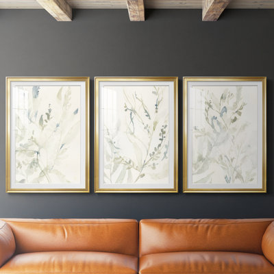 Élégant algue de mer I - reproduction sur mesure encadrée de qualité supérieure - 3 pièces