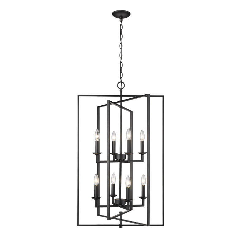  Luminaire suspendu carré 8 lumières