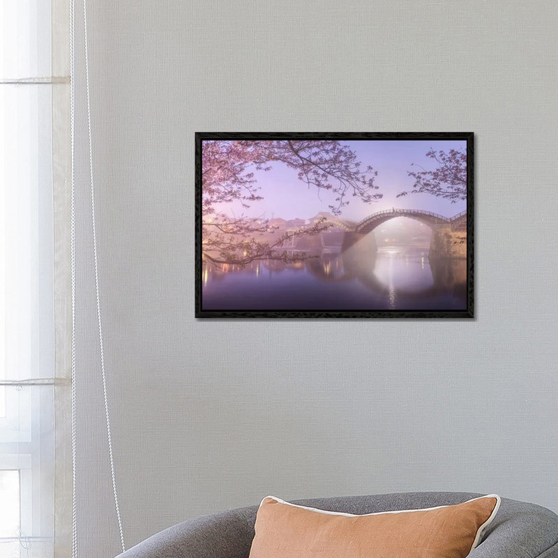 Spring In Japan IV by Daniel Kordan - Print on Canvas, Black Framed, 66.04 cm H x 45.72 cm W