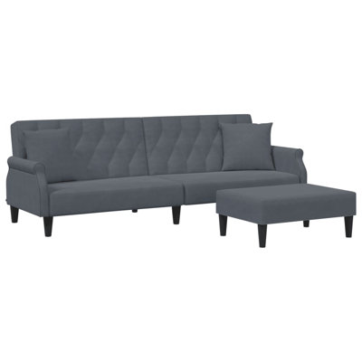 85'' Velvet Convertible Sofa