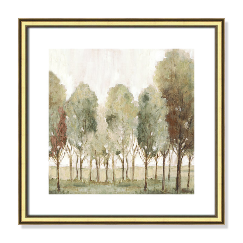 «Silent Fall I», reproduction de cadre photo sur papier, Papier encadré doré, H 18,25 po x l 18,25 po x P 0,88 po