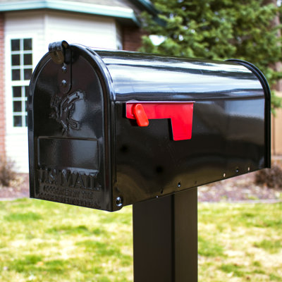 Elite Steel Post Mounted Mailbox