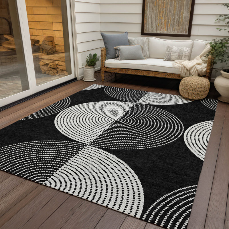 Machine Washable Indoor/Outdoor Jenning ACN2275 Geometric Rug, Rectangle 2'6" x 3'10"