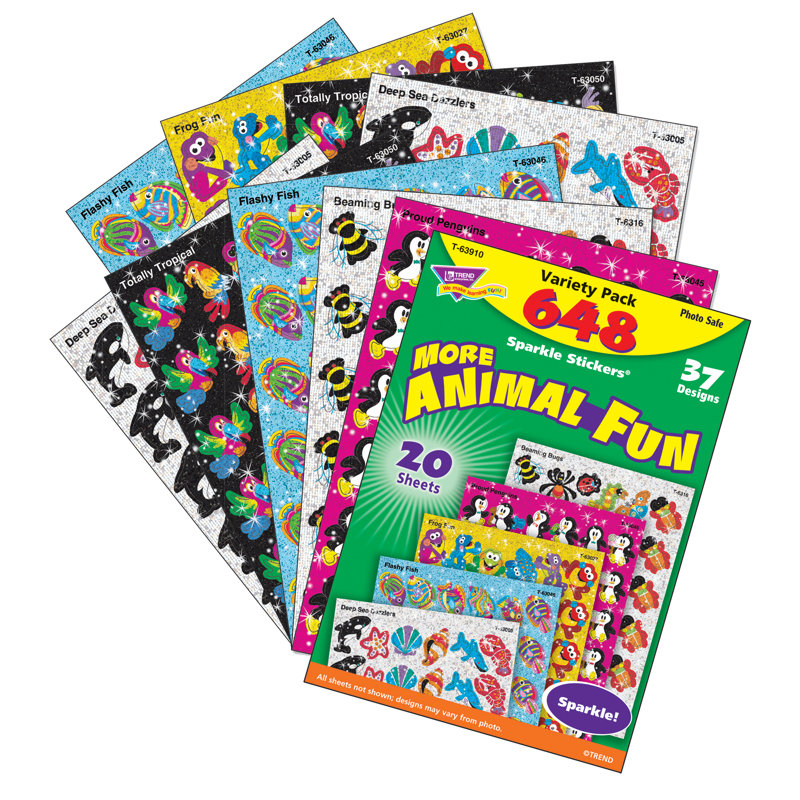 Ensemble de 2 autocollants animaux amusants