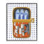Estampe numérique rétro de sardines nautiques encadrées, design par Arrolynn Weiderhold-918953608-918953615
