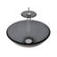 Lavabo de salle de bain vasque circulaire en verre avec robinet Nera