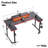 Monike 51“/59” U-Shaped Computer Desks with LED Lights, Gaming Desks with Monitor Stand, Headphone Hook and Cup Holder-756182914