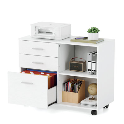 31.5“ W 3-Drawer Wooden Pariksit With Flat Side Table