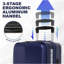 Bagages, avec ouverture frontale, serrure approuvée par la TSA, valise rigide, bleu