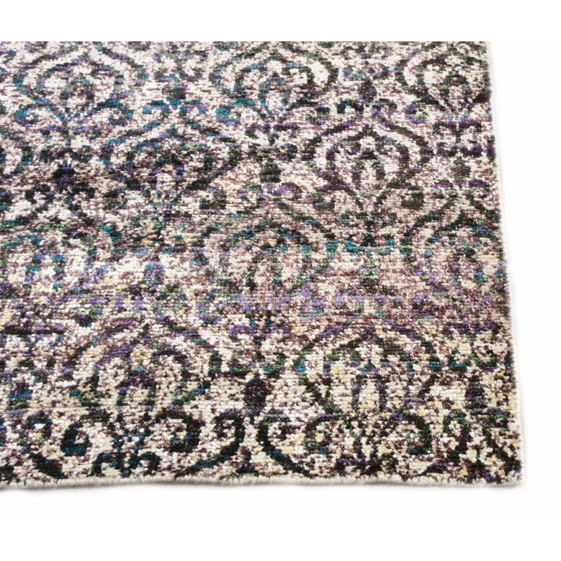 8X10 Modern Hand-Knotted Silk Area Rug, Rectangle 9' x 11'10"