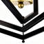 Noir mat + doré, plafond moderne pour la salle à manger, la cuisine, le salon, le bureau, 21,47 po Profondeur Longueur réglable de style rétro-1287873116