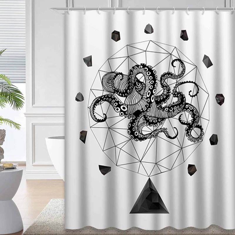 Rideau de douche Abstract, L 72 po x l 84 po
