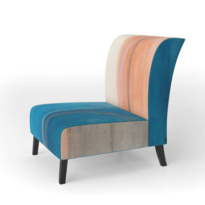 Modern Simply Blue - Mid-Century Upholstered Slipper Chair