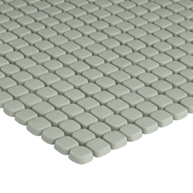 Vetro 11.96 In. X 11.96 In. Mini Square Frosted Glass Mosaic Floor And Wall Tile (13.44 Sq. Ft. / Case), Sage Green