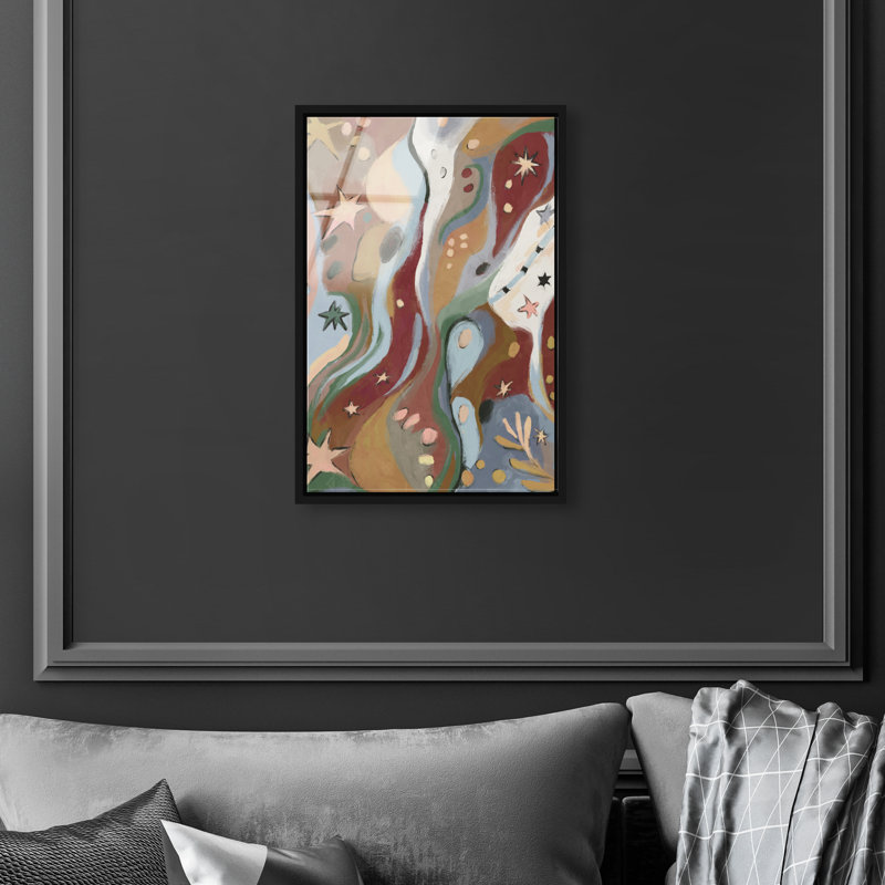 Modern Folk II High-Gloss Frameless Acrylic Glass Wall Art Abstract Print by Oliver Gal, Ready to Hang, 10 x 15, 46"H x 31"W