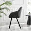 Eubanks Luxury Fabric Upholstered Dining Chair with Chrome Metal Legs - Modern Home-855081606-855081608