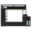 Lit mezzanine double en bois-498432297