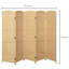 247.5Cm W x 180Cm H 5 - Panel Bamboo / Rattan Room Divider