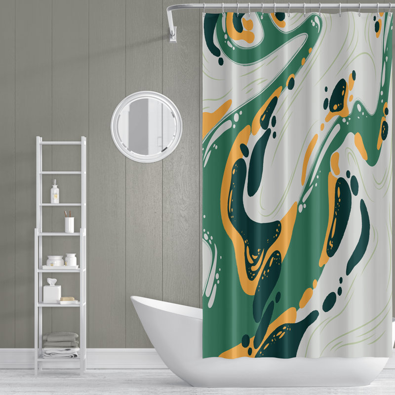Rideau de douche simple abstrait, H 72 po x l 70 po