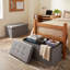 Ensemble de deux repose-pieds de 30 pouces Ebern Designs, gris