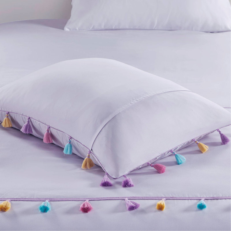 Ensemble d'édredon Tassel avec coussin décoratif en forme de cœur, Édredon pour lit double / grand lit + 3 pièces s, 4
