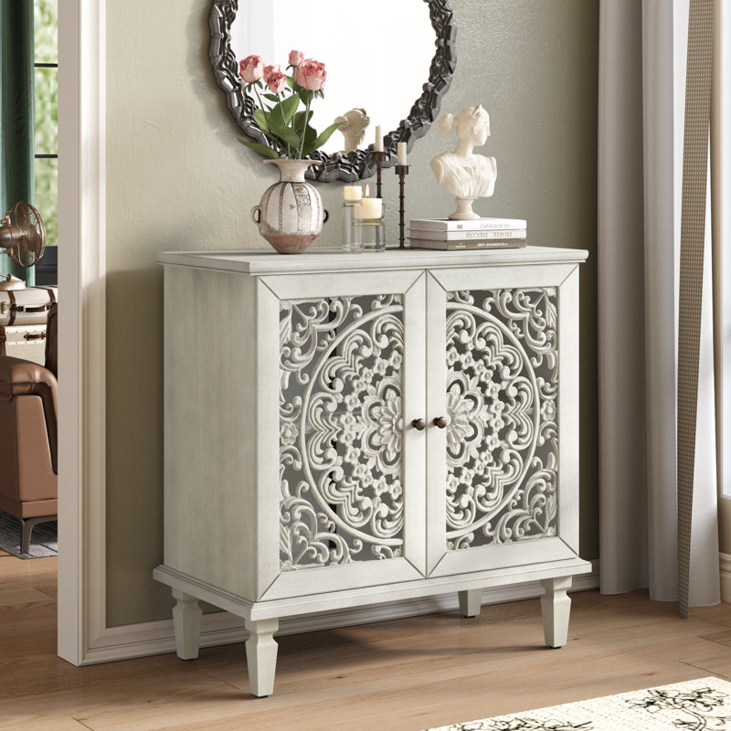 Bleron 31.5'' 2-Door Accent Cabinet Sideboard, Antique White