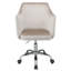 Chaise de bureau pivotante champagne et chrome