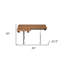 Banc de douche mural en teck brun 18 po x 34 po