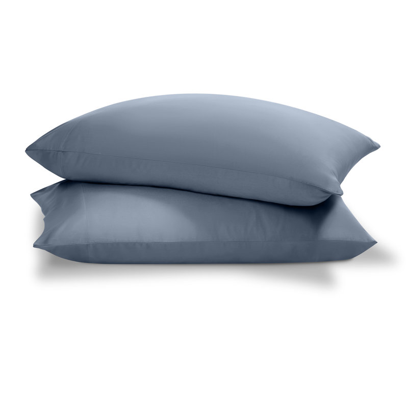 2 Piece Tencel Guest Room Pillowcase Set, 2 Standard Pillowcases, White