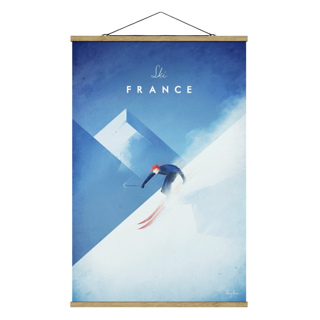 Grafikdruck Ski in France