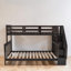 Lit superposé en bois avec escalier de rangement-651231500-671270621