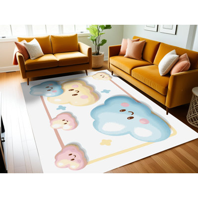 Tapis lavable pour enfant East Urban Home Sky Clouds_Sky020