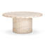 Table basse intérieure / extérieure délavée en travertin