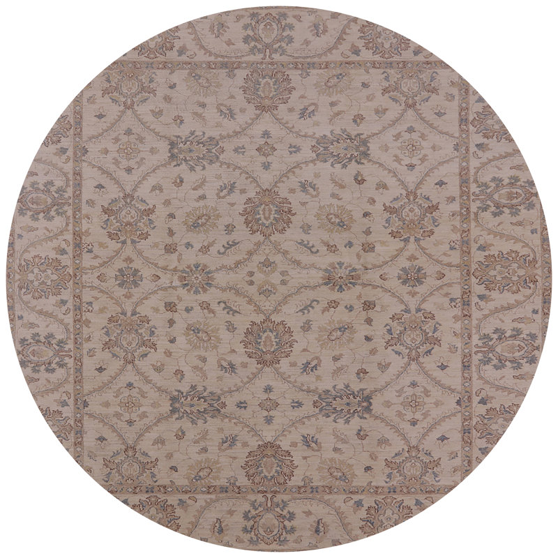 Tapis oriental brun Chaves, Rond 8 pi
