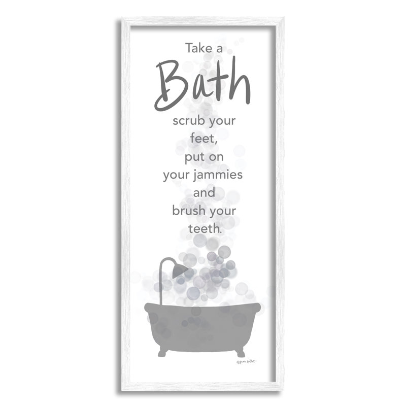 «Kids Bathroom Nighttime routine list», art mural texturé giclée par Anna Lapoint_aq-428, H 24 po x l 10 po x P 1,5 po