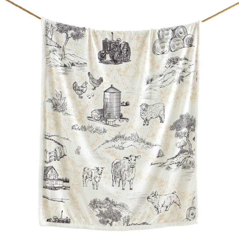 Jeté Campfire Sherpa, Brown Farm Life
