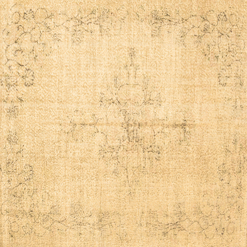 Tapis brun traditionnel Traditional 1447, Carré 8 pi