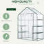 Ensemble de serre portative, 5 pi x 2,5 pi 6,5 pi, 3 tablettes, couverture, serre de jardin 6,5 pi avec jardin, avec plantes transparentes