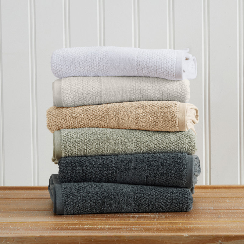 Ensemble de serviettes de bain 100% coton, Ensemble 6 pièces, Blanc