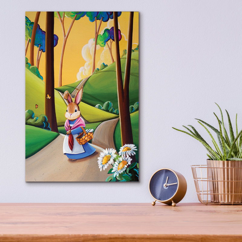 «Peter Rabbit 2» par Cindy Thornton, art mural en verre acrylique, 12 po x 16 po