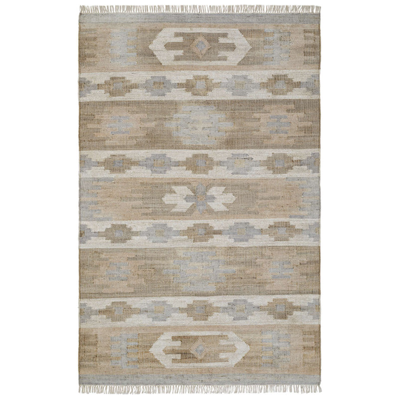 Flatweave Jute Hizri Rug, Rectangle 7'9" x 9'9"