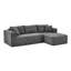 Canapé modulaire en L 105 po avec méridienne, poche latérale et canapé-lit convertible de 105 po-1689210017