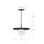 Luminaire suspendu sphère 1 lumière Carletta-66310538-66310537