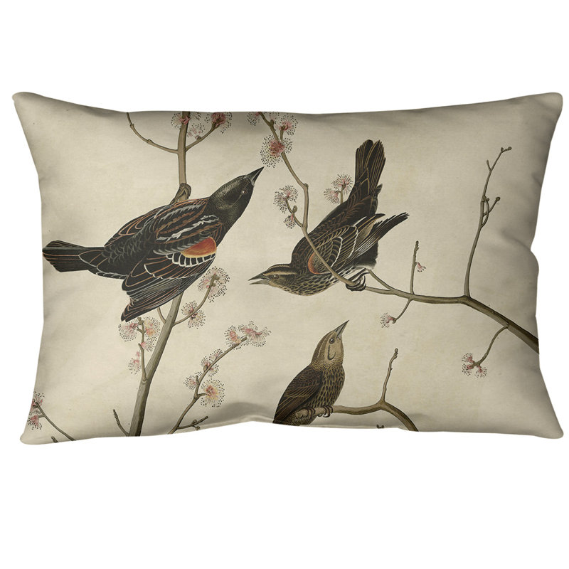 Coussin lombaire à oreilles starling, Brun clair, Sergé de coton
