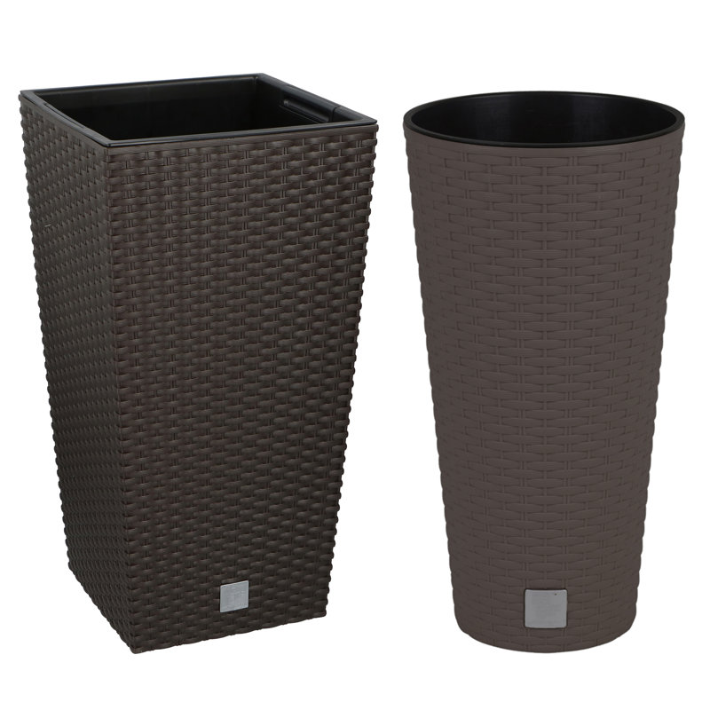 Kylie Pot Planter, Beige, 32cm H x 17cm W