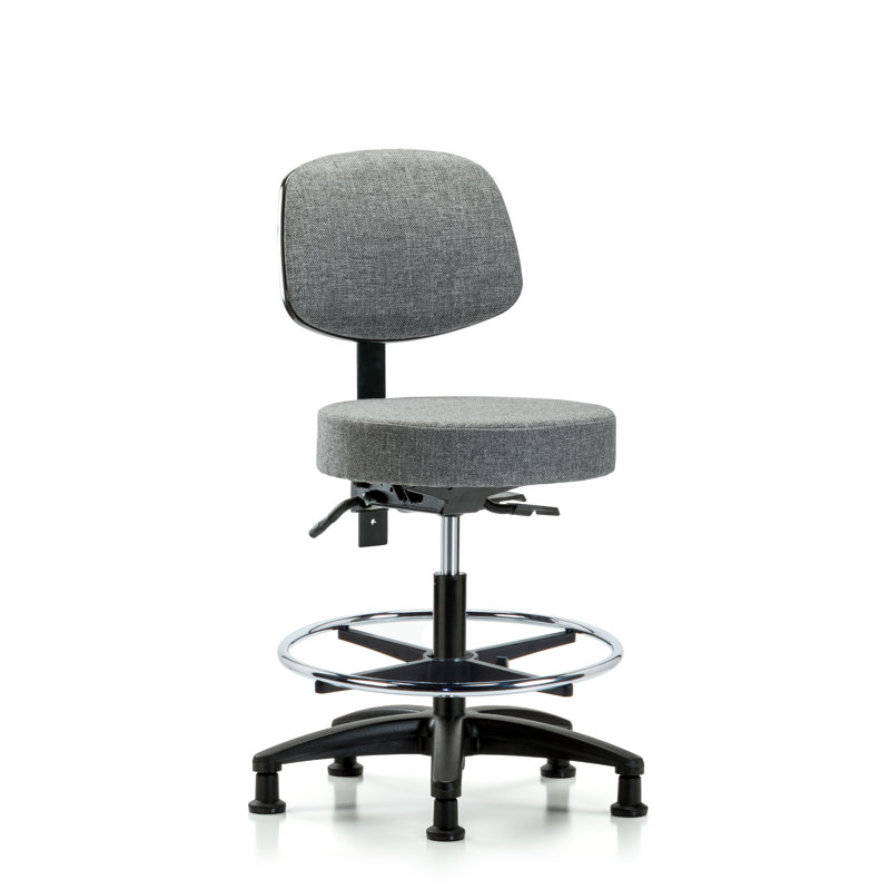 Karly Drafting Chair, Glides, Gray