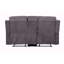 Causeuse Kalen en chenille grise avec console