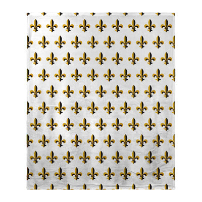 Jeté en soie Fleur-de-lis