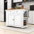 Rolling Kitchen Island Cart with Drop Leaf, Power Outlet, 2 Drawers, Adjustable Shelves and Spice Rack-225377983